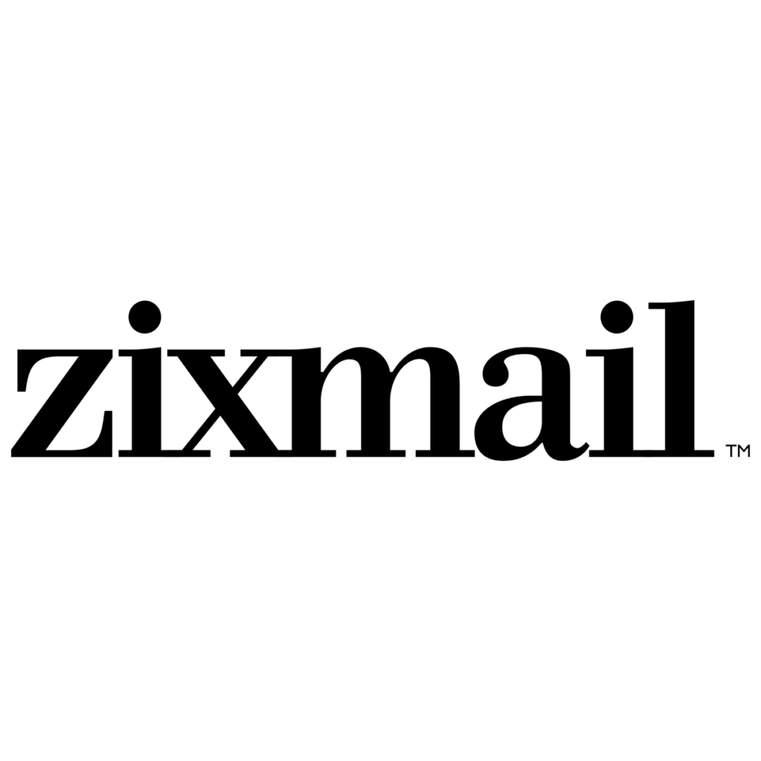 Zixmail logo black and white
